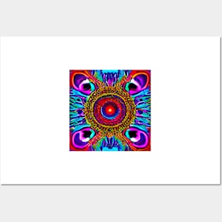 Psychedelic Mandala Posters and Art